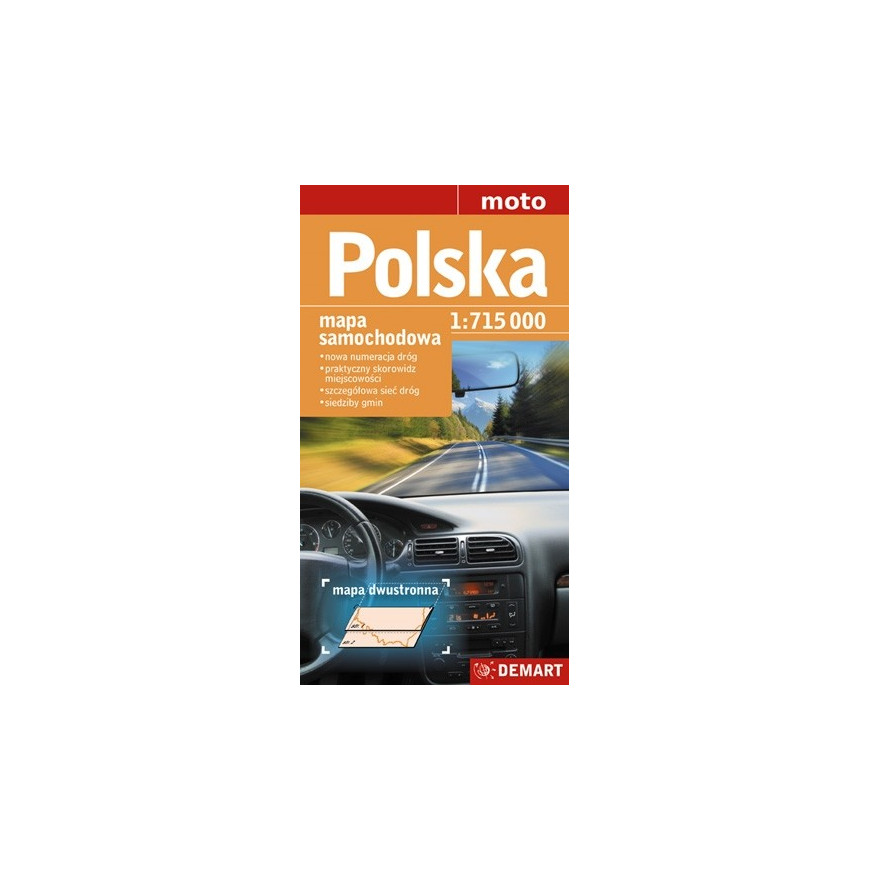 Polska 715 - mapa samochodowa - dwustronna
