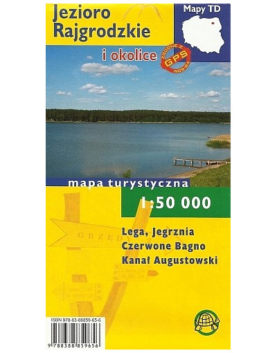 Mapa turystyczna Jezioro Rajgrodzkie i okolice  foliowana TD Mapy