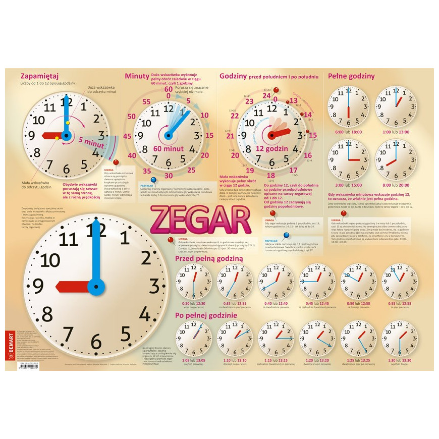 Zegar - plansza edukacyjna