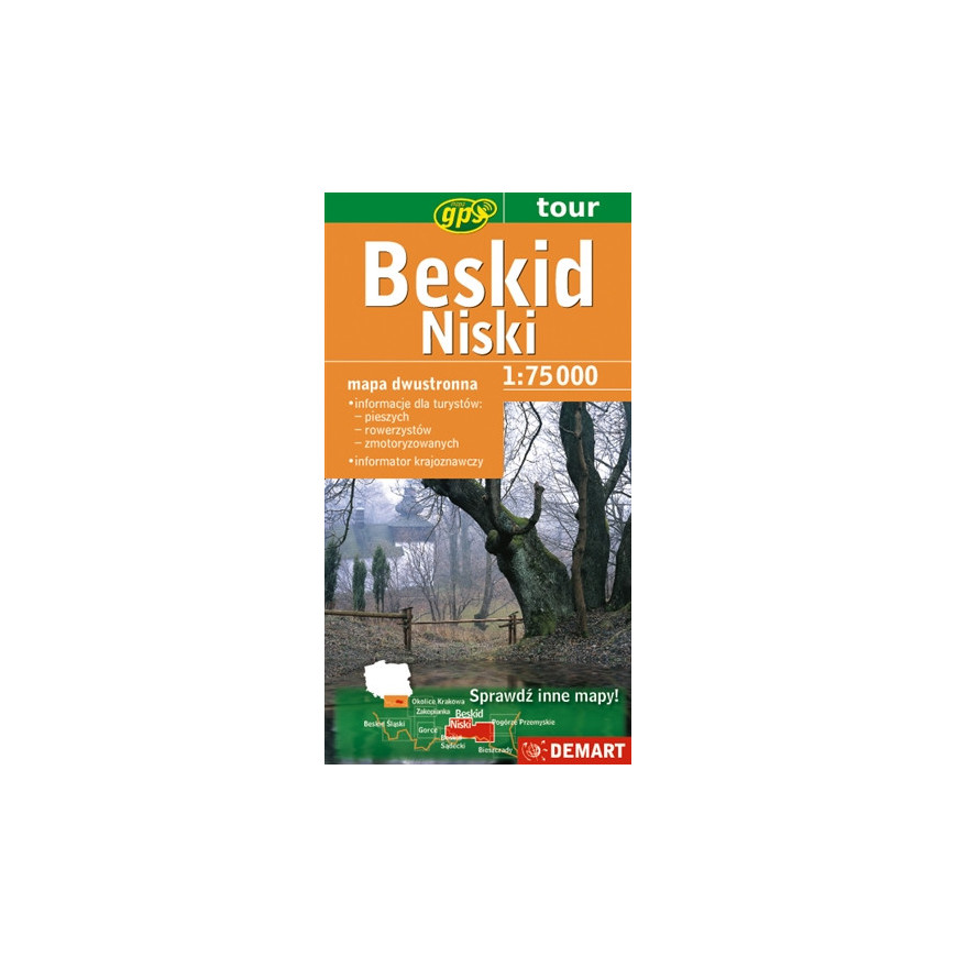 Beskid Niski - mapa turystyczna
