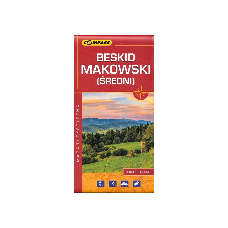 Beskid Makowski Średni - mapa turystyczna