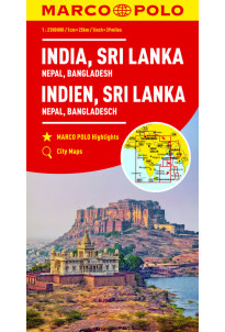 India, Sri Lanka - mapa...