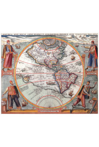 Mapa Ameryki, T. De Bry,...