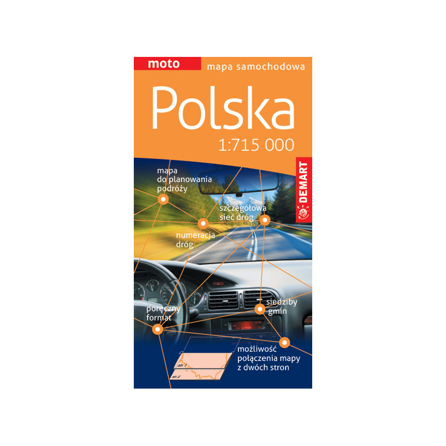 Polska - mapa samochodowa 2022