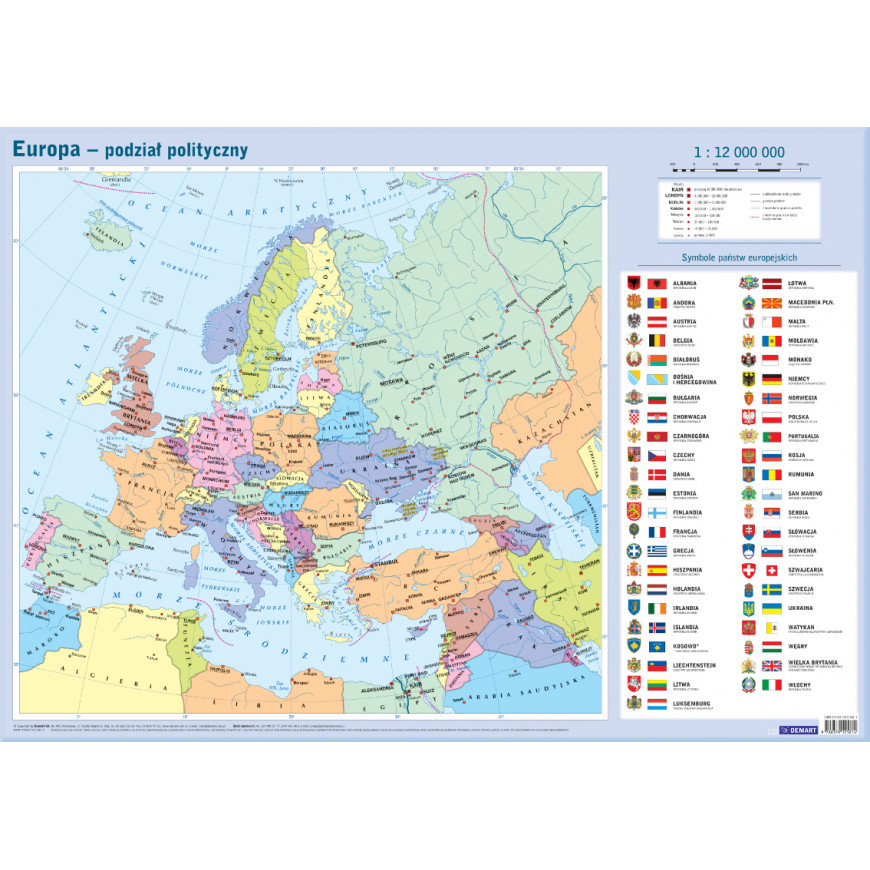 Europa polityczna - mapa w tubie